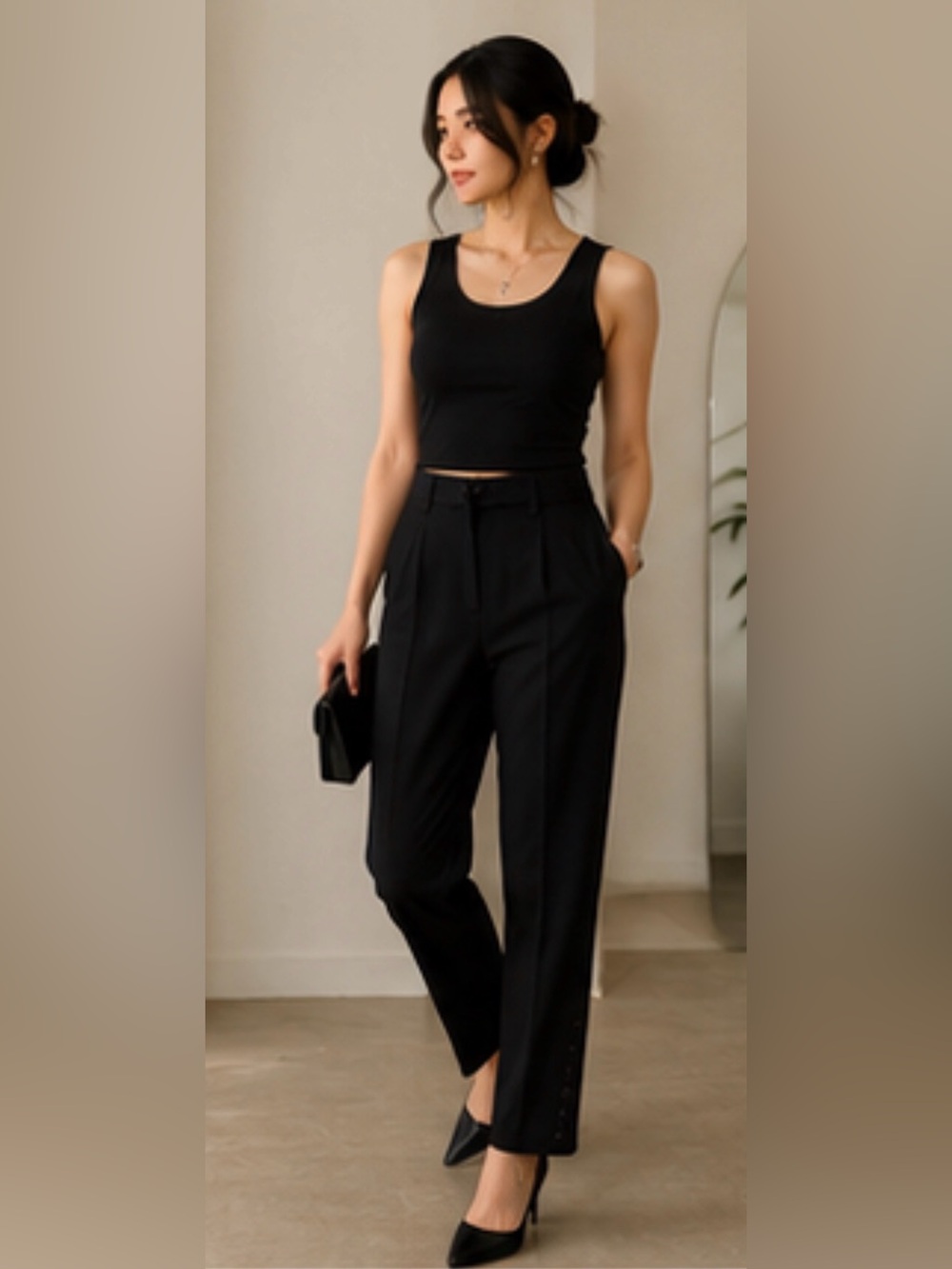 Altuzarra Black High-Waist Tailored Trousers